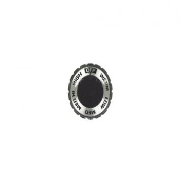 Hotpoint RC559xW2 Burner Control Knob (Black/Stainless) - Genuine OEM