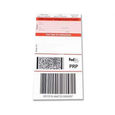 Delonghi Part# PRP-COMMACK Return Service Label (OEM)
