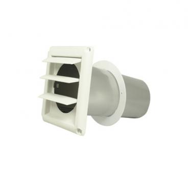 Deflecto Part# SVHAW4/18 Vent Hood With Pipe and Collar (OEM) 4inch White