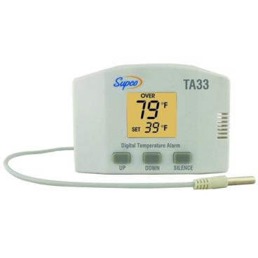 Supco Part# TA33 Single Set Point Temperature Alarm with Digital Display and Battery Backup (OEM)