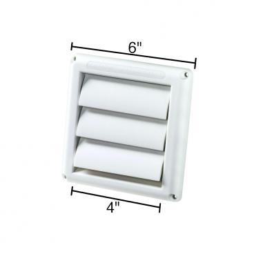 Deflecto Part# HS4W/48 Louvered Vent Hood (OEM) White