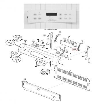 Frigidaire FEF355AQH Oven Touchpad/Control Overlay (White) - Genuine OEM