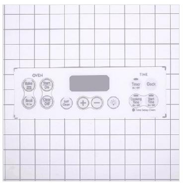 Hotpoint RB757WH1WW Oven Control Panel Overlay (White) - Genuine OEM