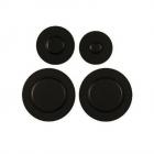 Whirlpool WFG520S0FS0 Range Burner Cap Kit (Black) - Genuine OEM