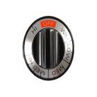 GE JHP56NK3 Burner Control Knob (Black/Stainless) - Genuine OEM