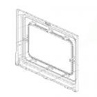 LG Part# ADV73686004 Frame Assembly,Door (OEM)