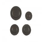 Whirlpool GGG388LXQ00 Burner Caps - Set Of 4 Black - Genuine OEM