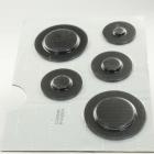 Whirlpool WFG715H0ES0 Surface Burner Cap Kit - Black - Genuine OEM