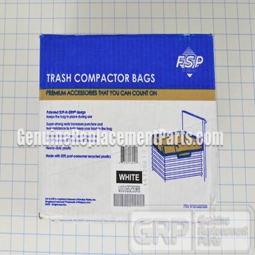 Whirlpool Part# W10165293RB 18\" Trash Compactor Bags - pack of 60 (OEM)