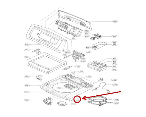 LG Part# AGB72932401 Nozzle Assembly (OEM)