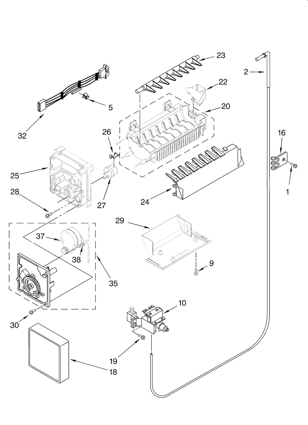 31 Kenmore Ice Maker Parts Diagram