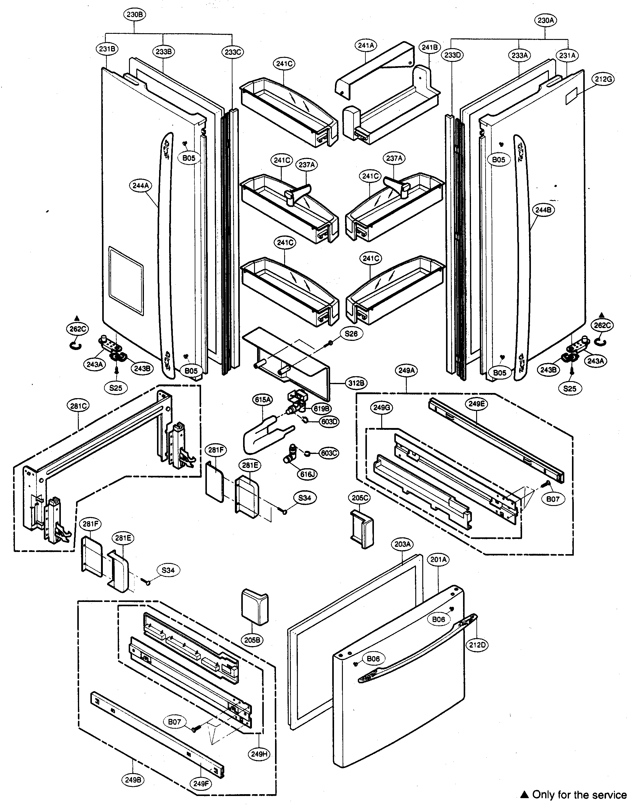 samsung 579 litre french door fridge