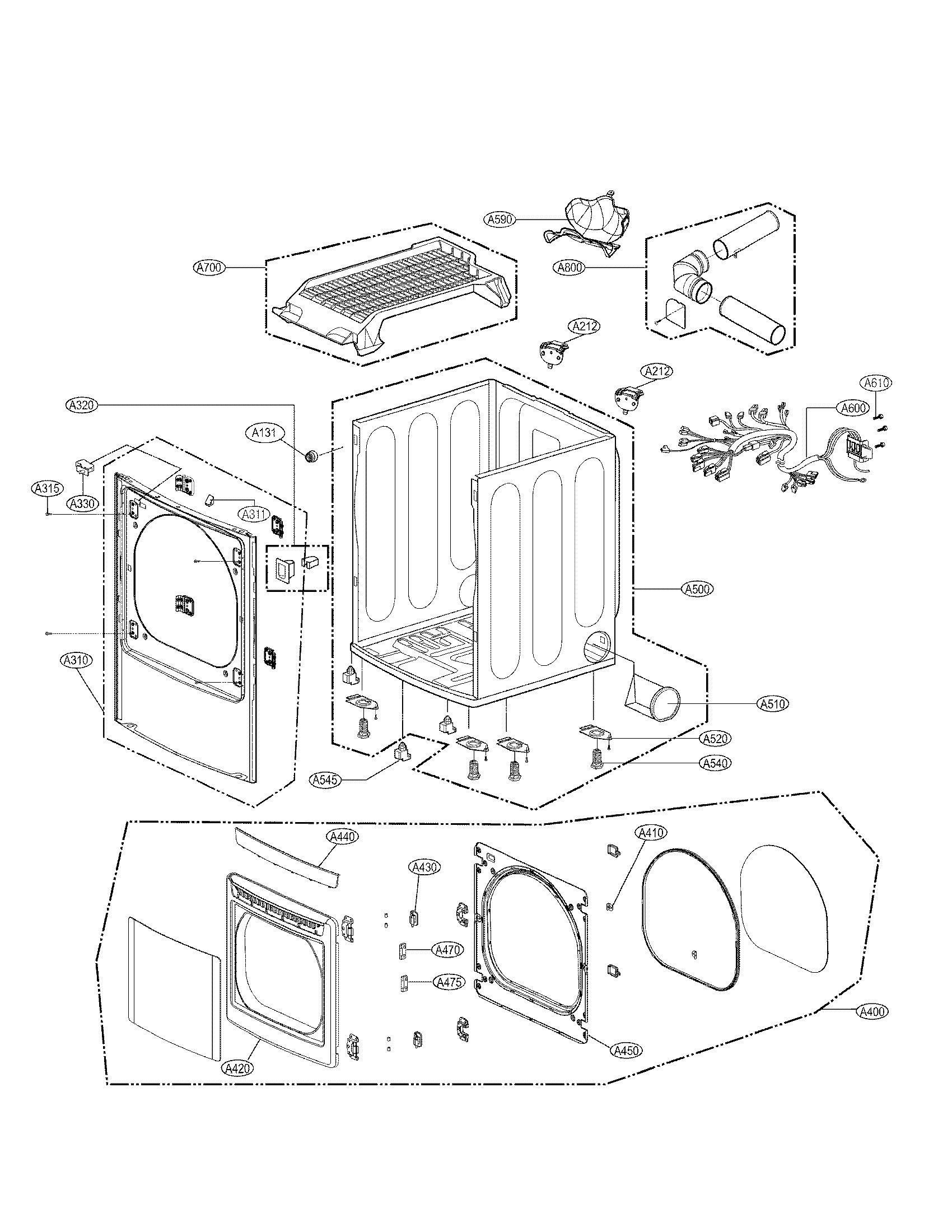 LG DLEX5170W Blower Wheel Retainer Assembly