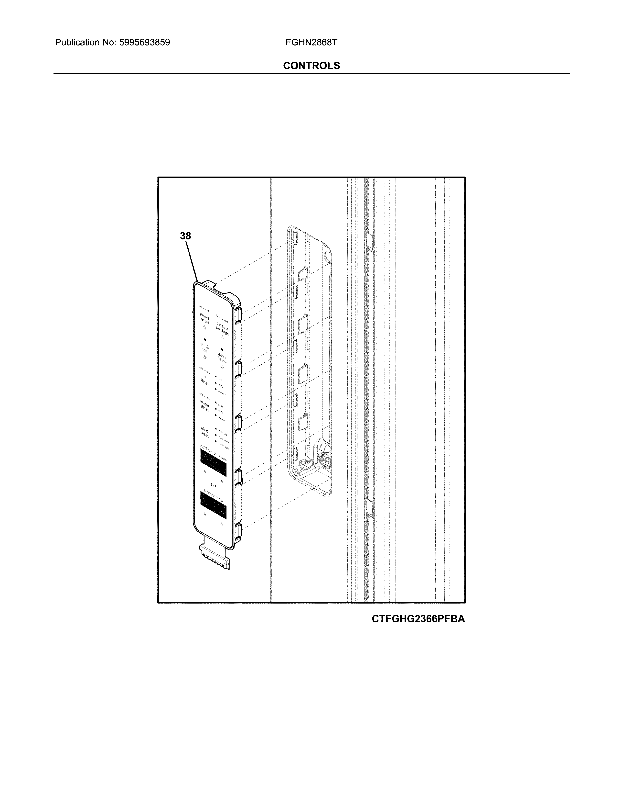 Frigidaire FGHN2868TF1 Flipper Mullion Assembly (Gray)