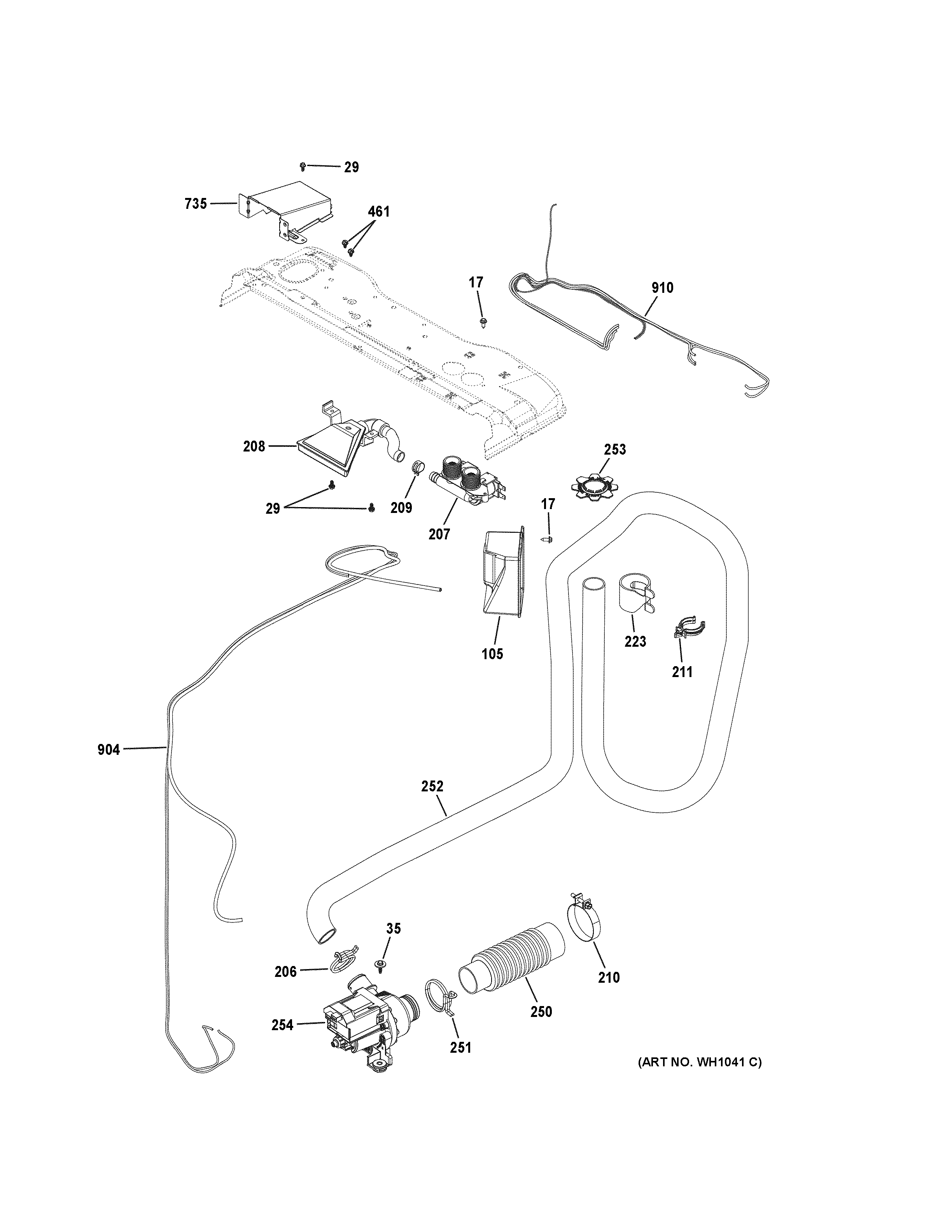 GE GUD24ESSM1WW Basket Assembly Genuine OEM