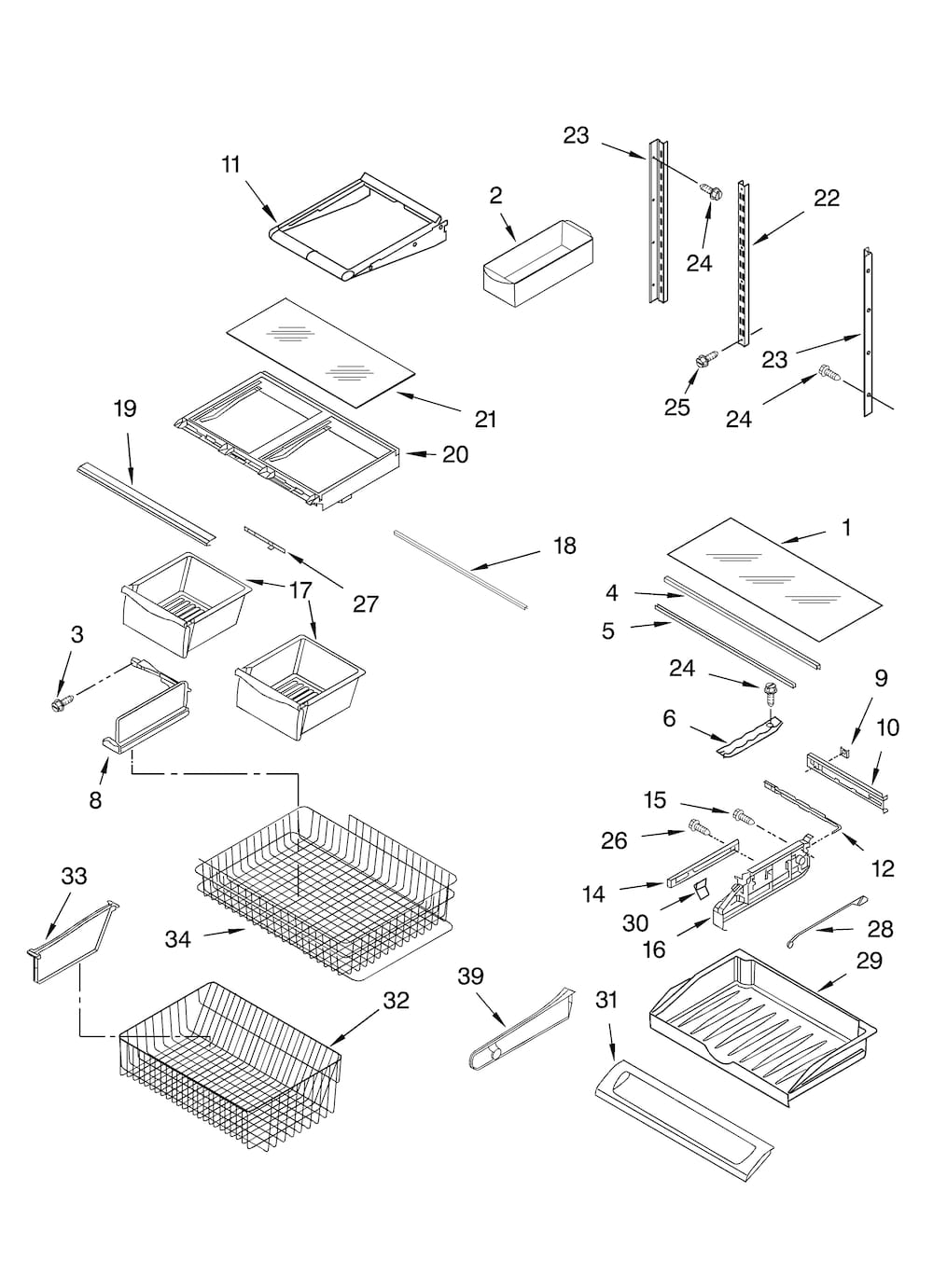 Kitchenaid Kbfs20etss00 Crisper Drawer