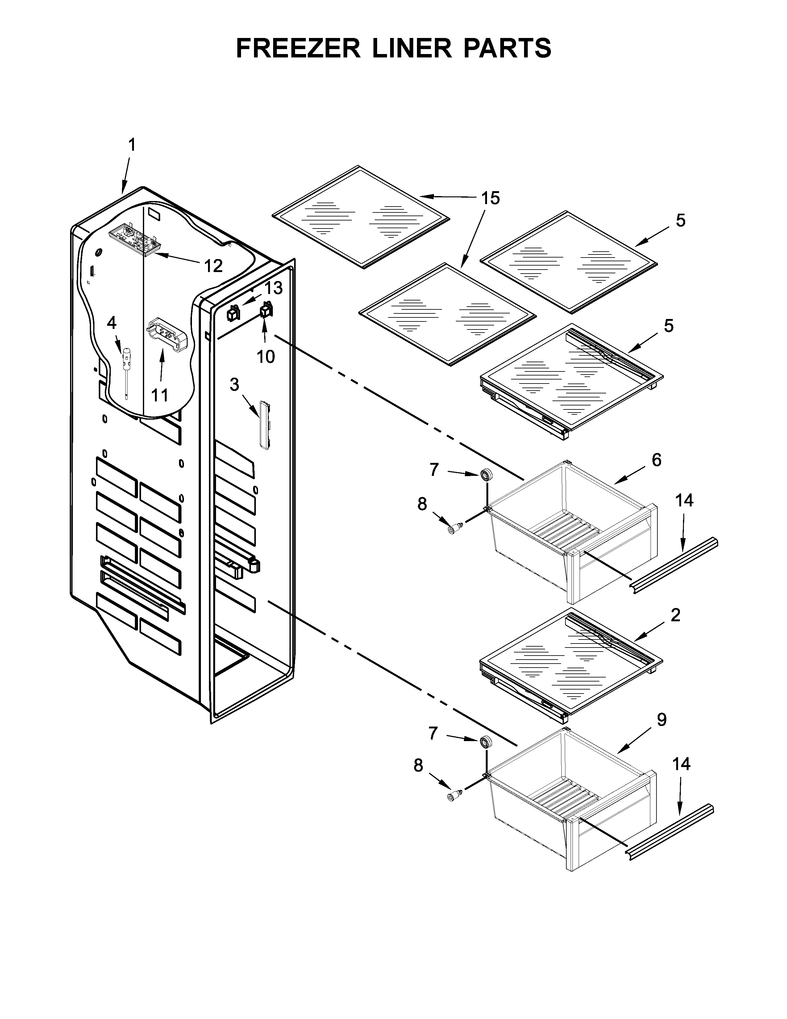 Kitchenaid Side By Refrigerator Parts Diagram Dandk Organizer