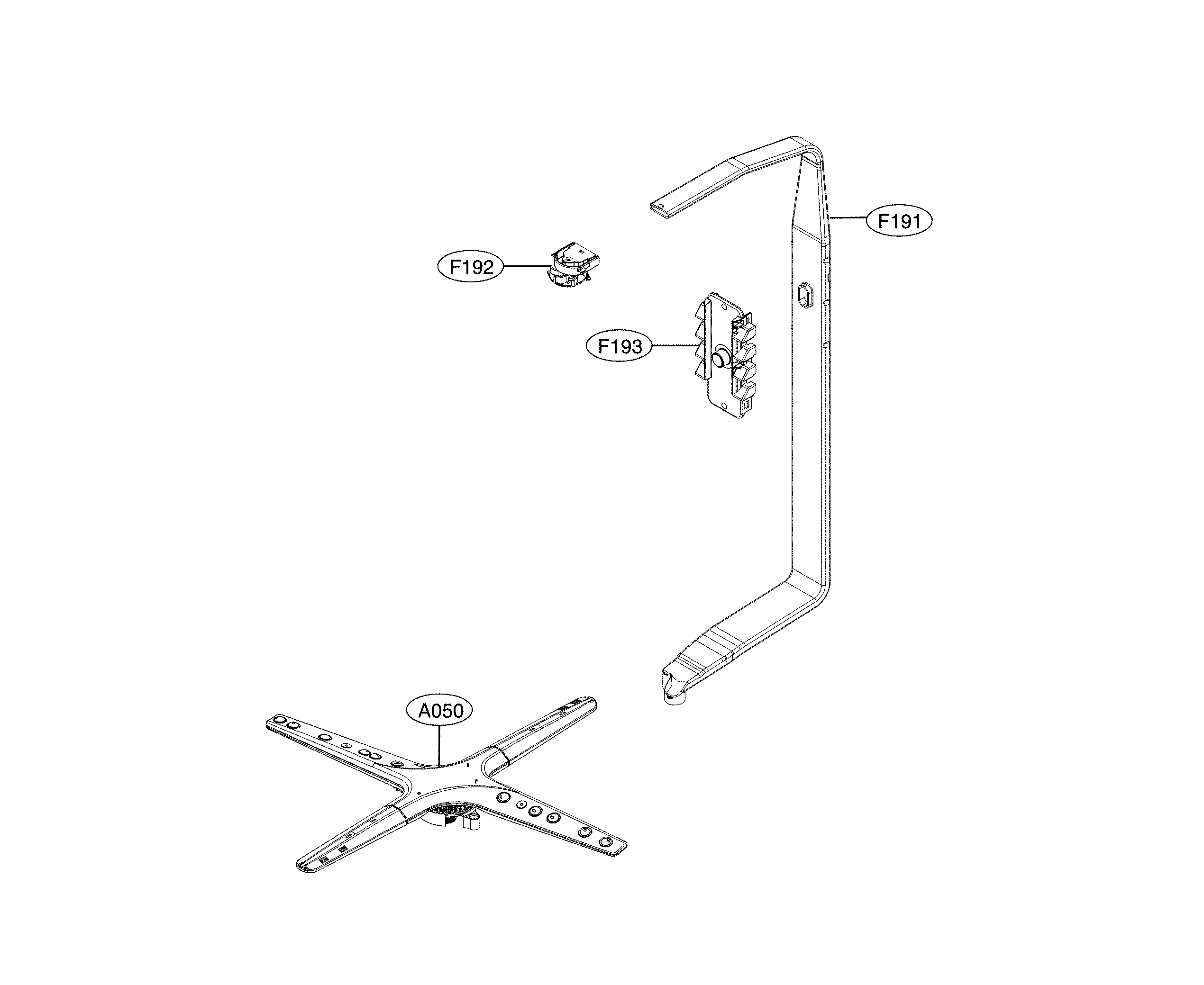 LG LDP6797ST Door Lock and Cover Assembly