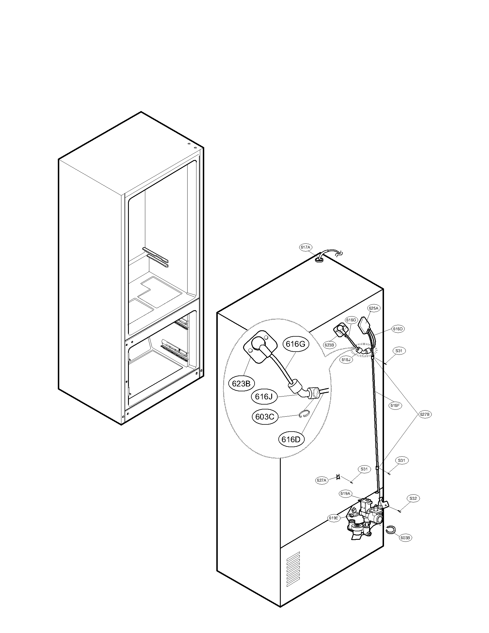 LG LFX28978ST Ice Maker Assembly Kit Genuine OEM