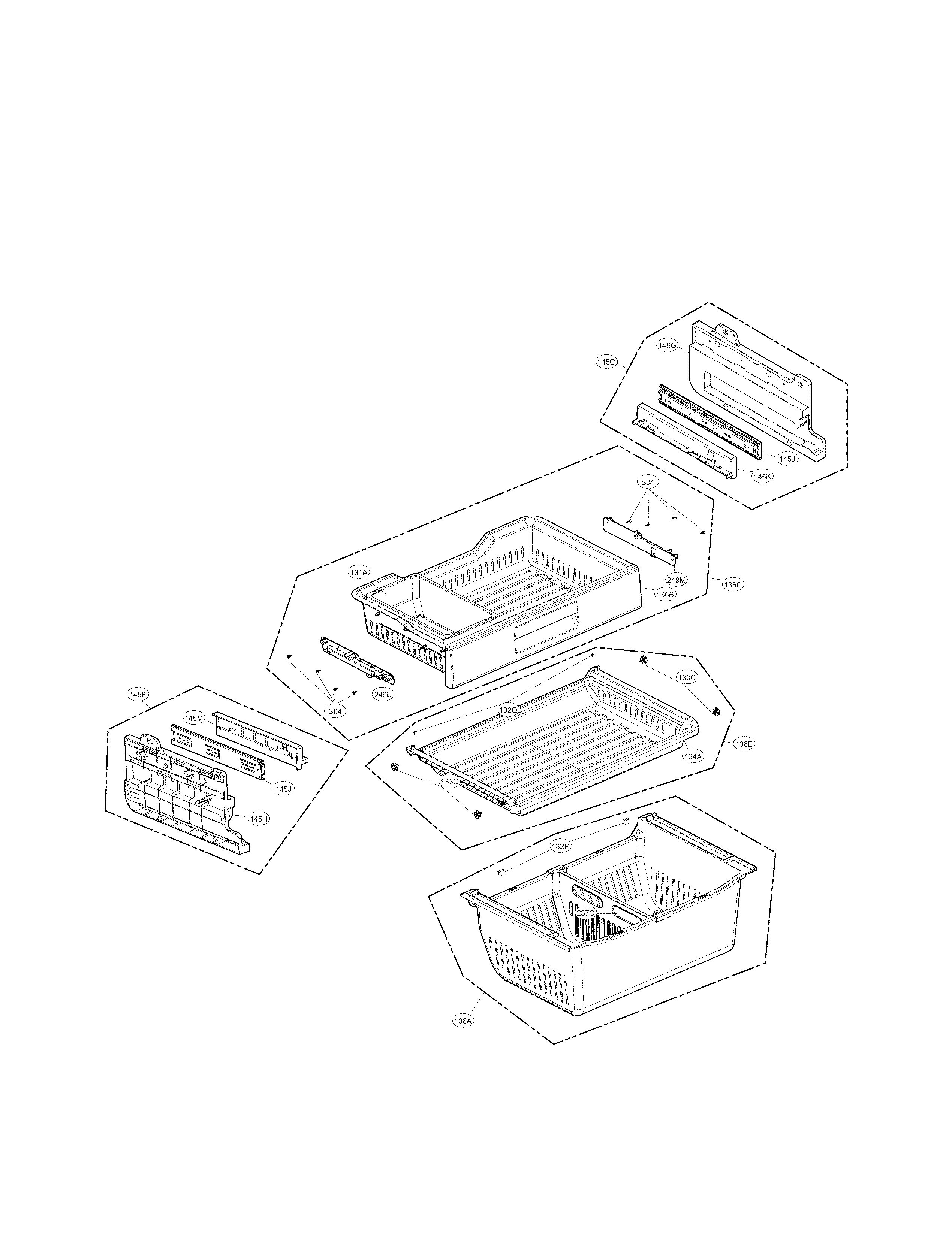 LG LFXC24726S Evaporator Fan Assembly