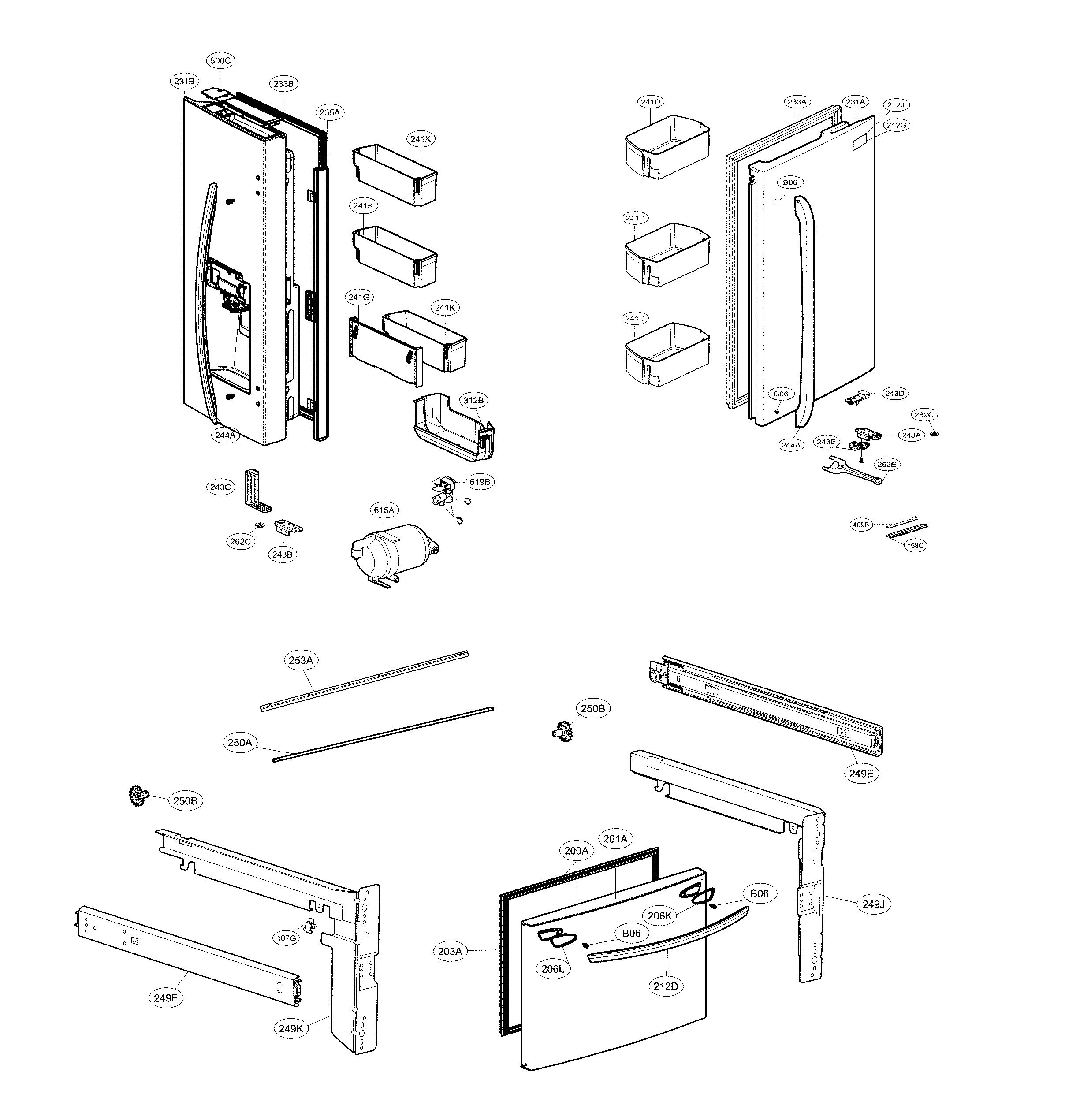LG LFXS26973S/01 Ice Maker Assembly