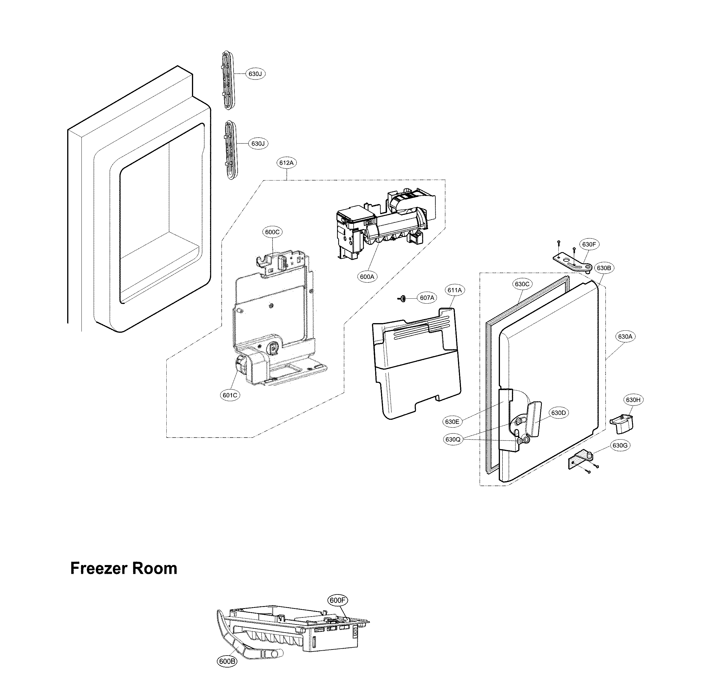 LG LFXS26973S/01 Ice Maker Assembly