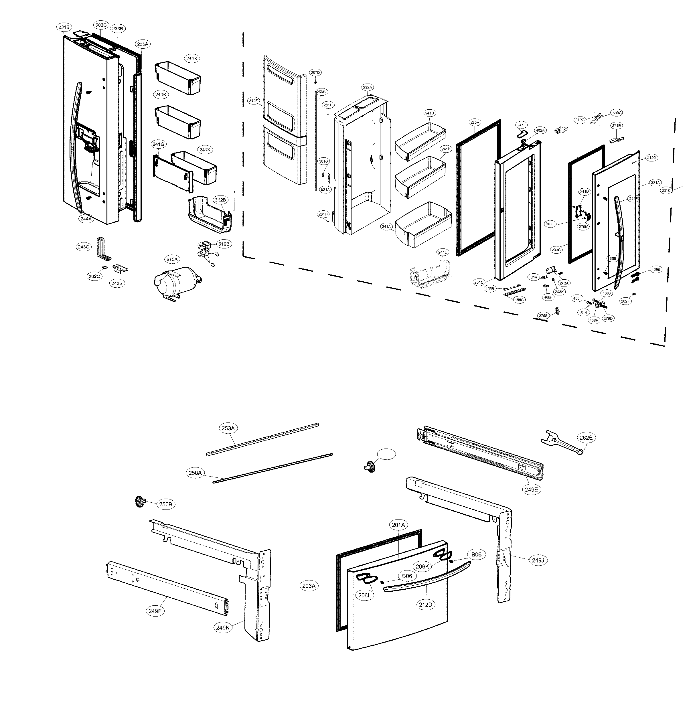 LG LFXS28596S Water Filter Head Assembly