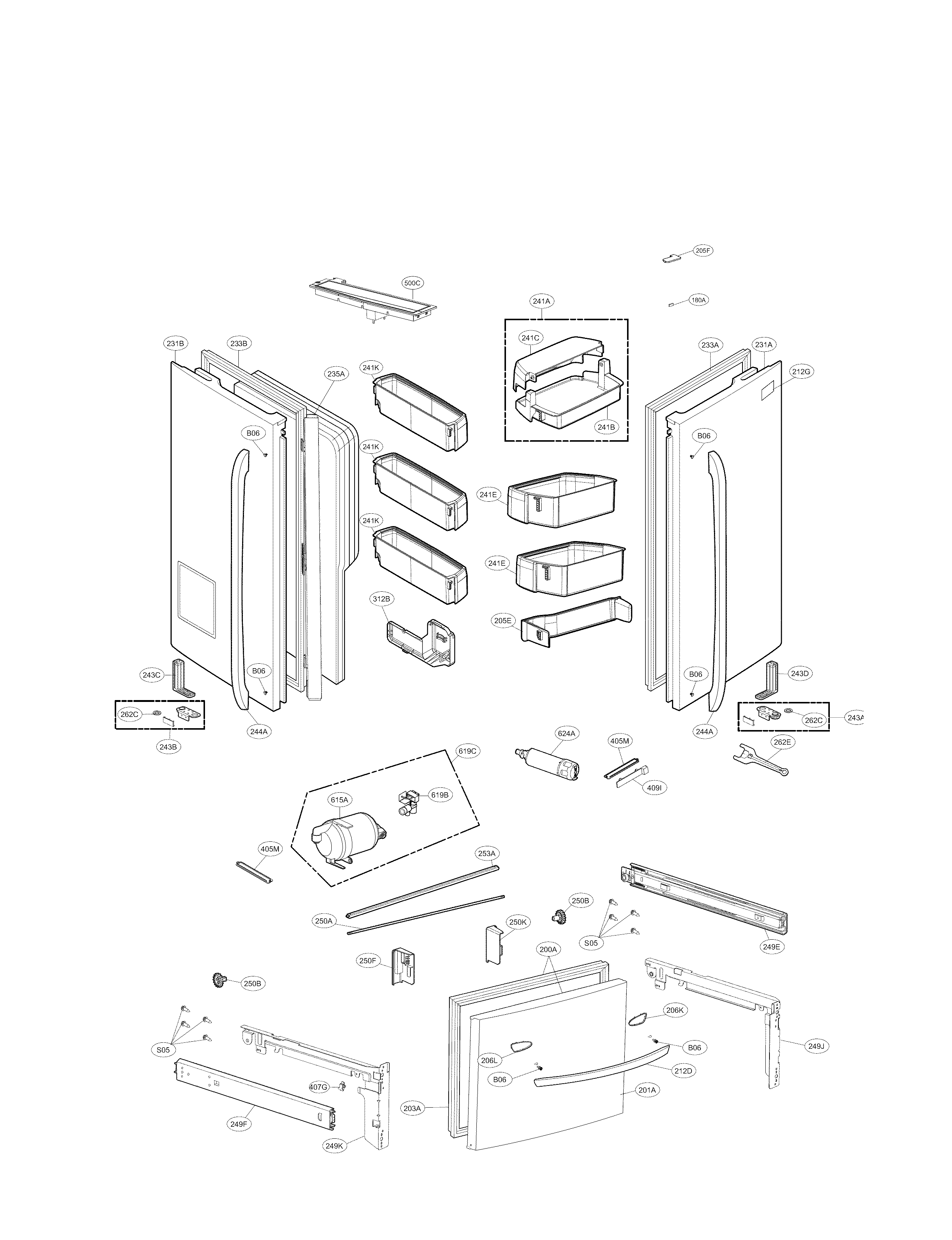 LG LFXS30726S Ice Maker Assembly