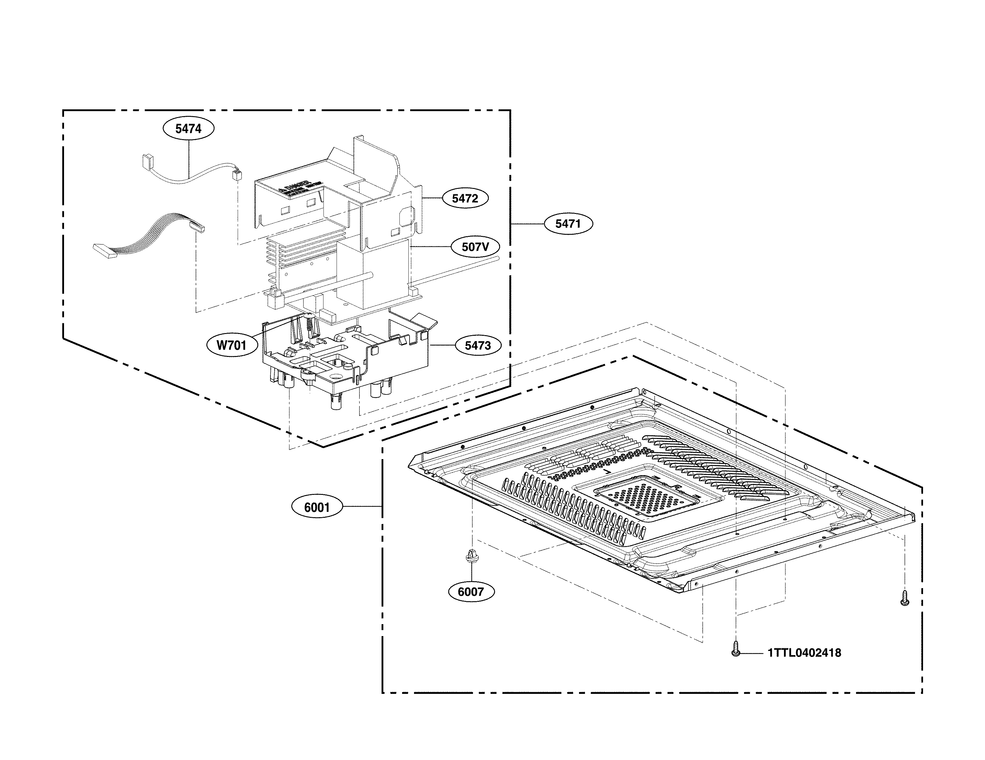 LG LMC2075ST/00 Control Board Assembly