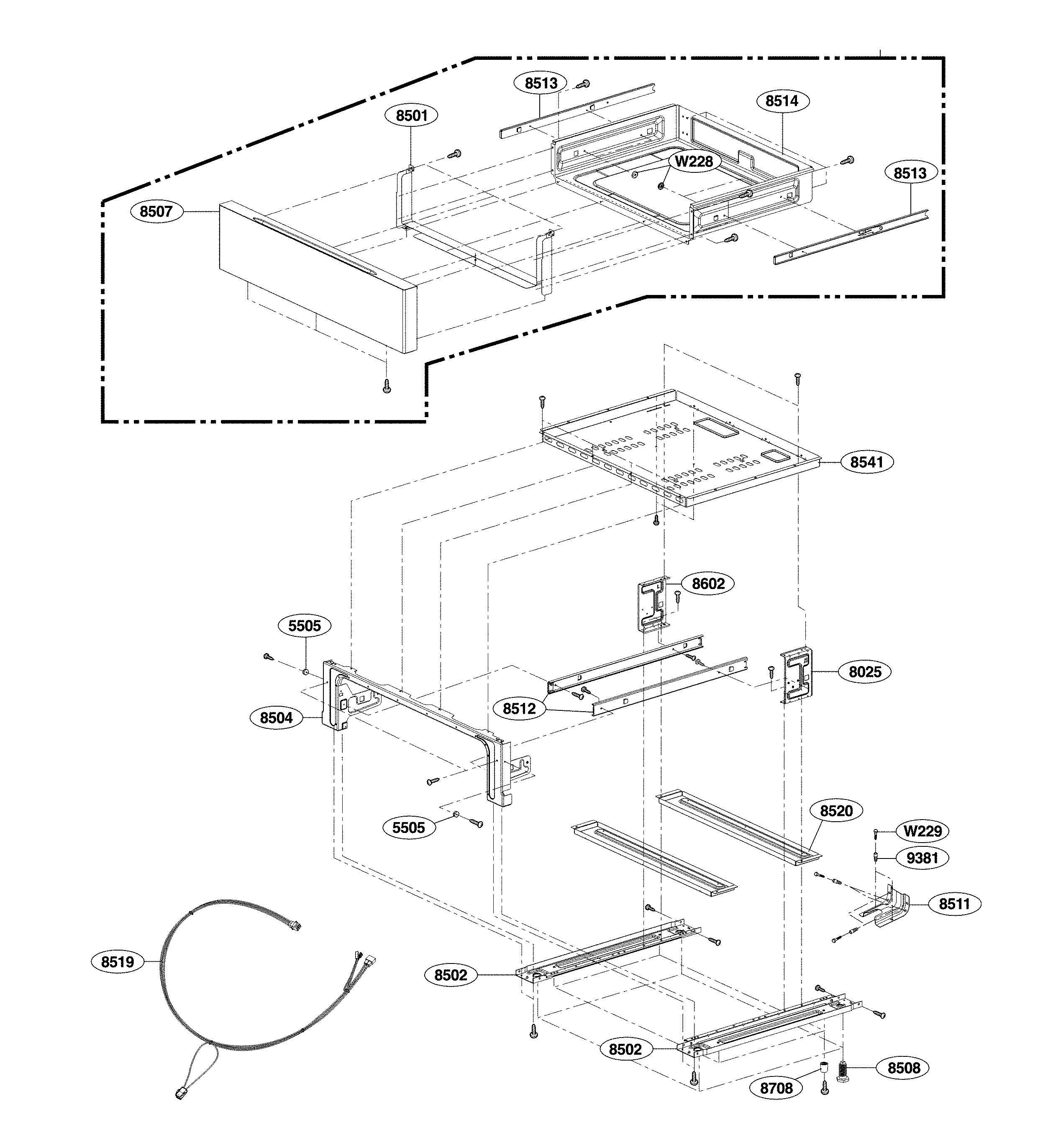 LG LRG3061ST/01 Drawer Front Panel Stainless