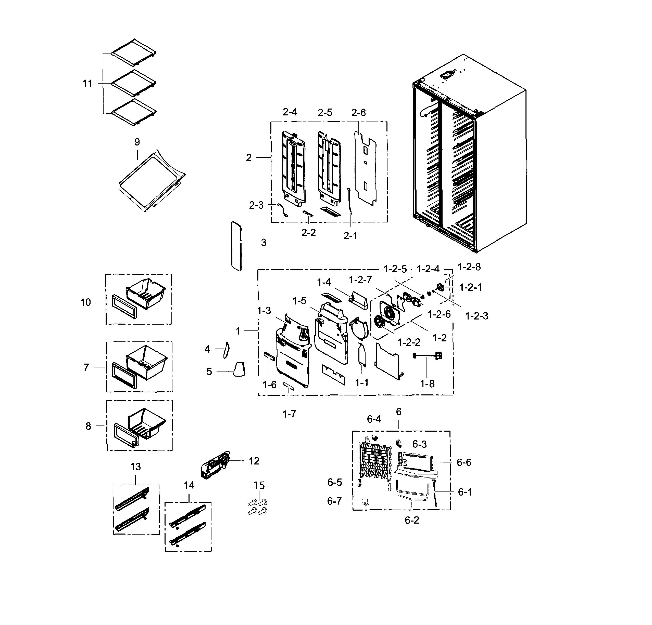 Samsung RH25H5611SR Ice Maker Genuine OEM