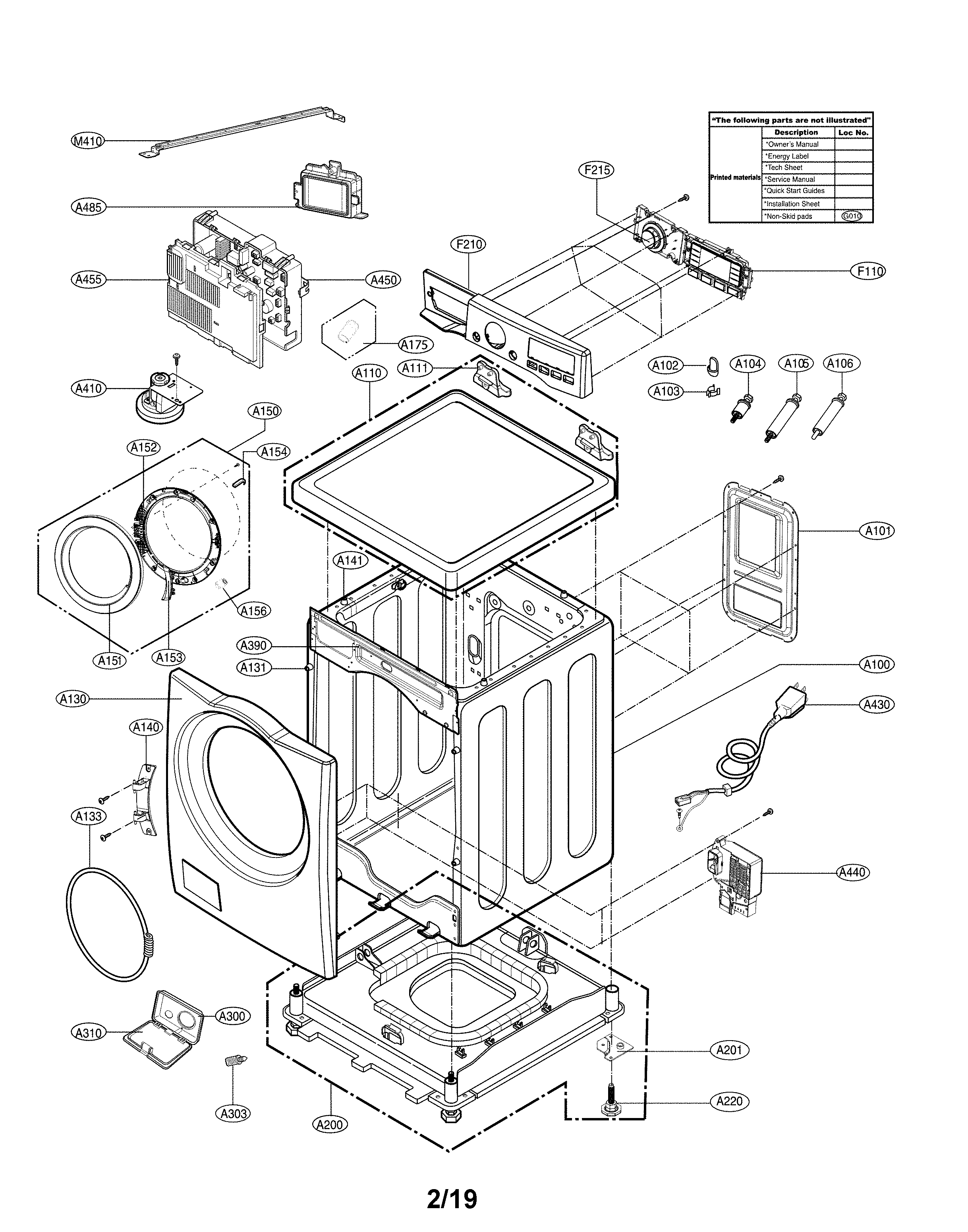 LG WM3500CW Drain Pump Hose Connector