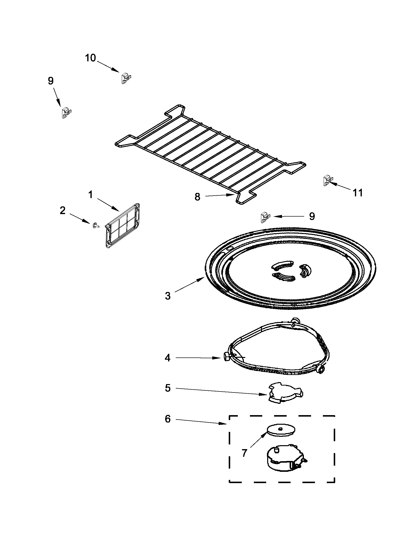 Whirlpool WMH32L19AS1 Turntable Motor Coupling Genuine OEM