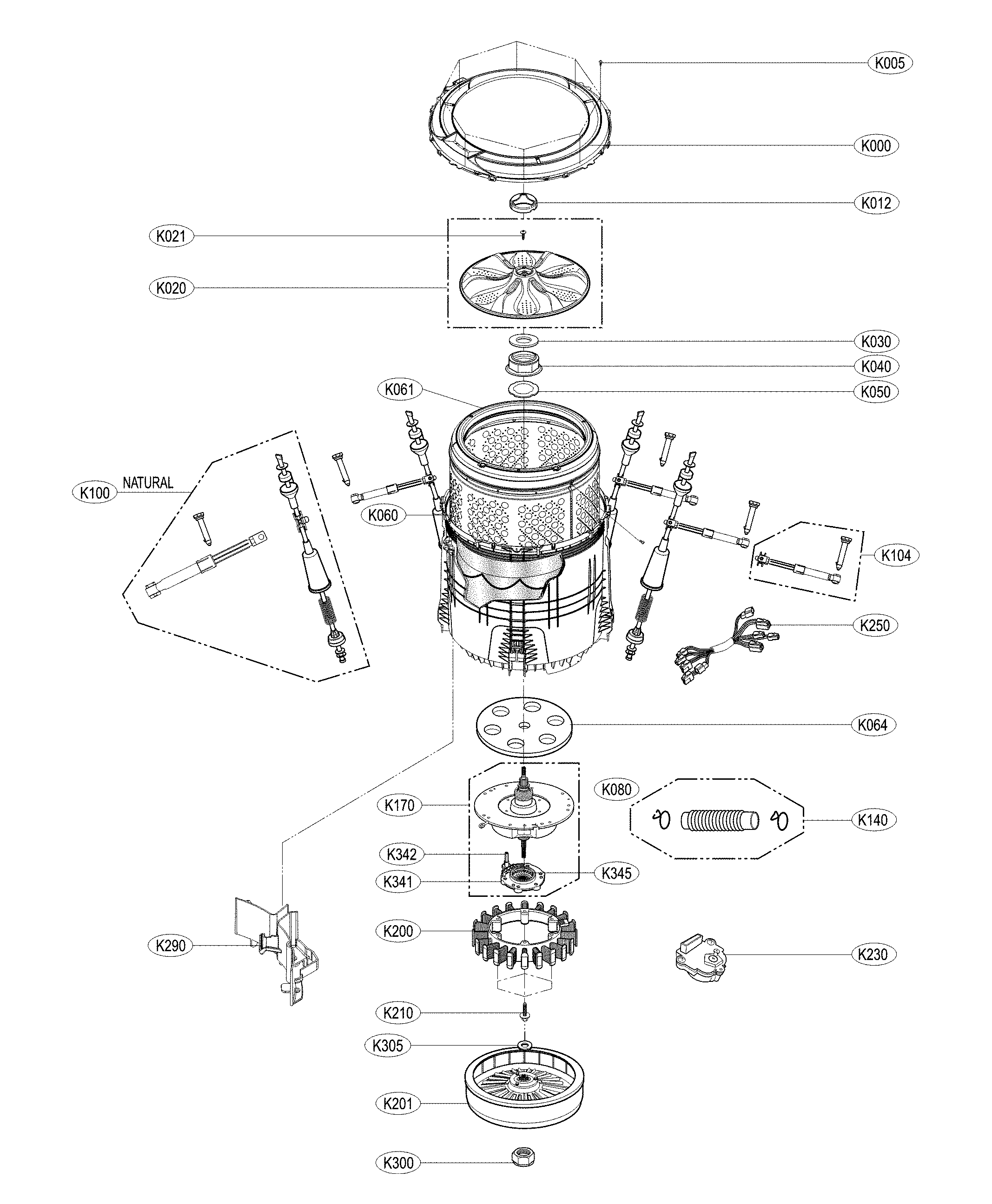 LG WT7300CW Water Inlet Valve Assembly