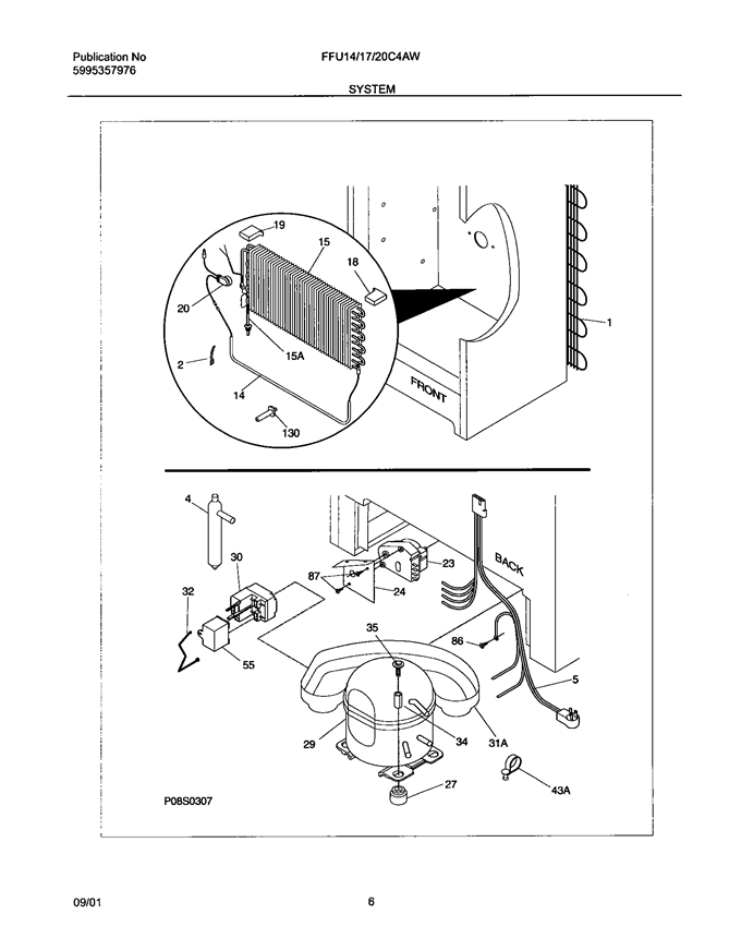 Frigidaire FFU14FC4AW0 Compressor - Genuine OEM