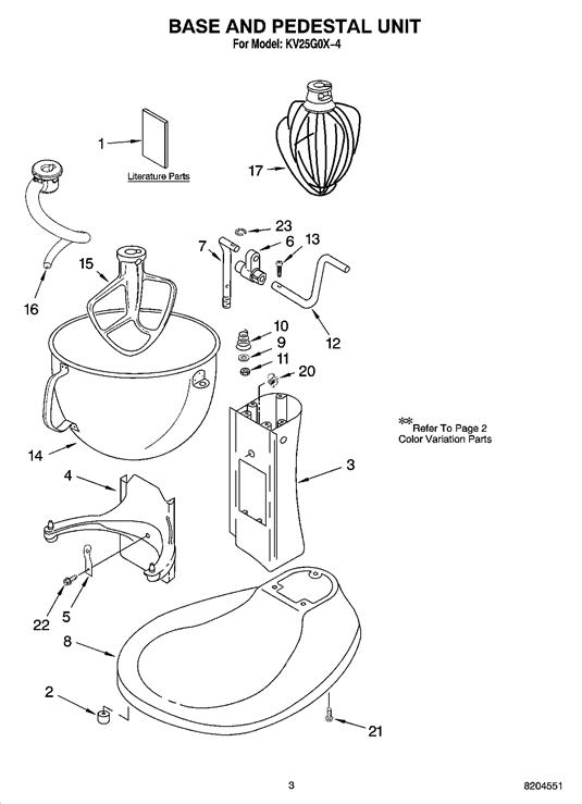 KitchenAid KV25G0X4 Mixer Bowl