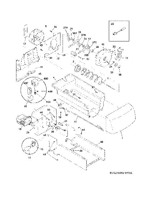 Frigidaire FGHS2631PF4A Refrigerator Parts