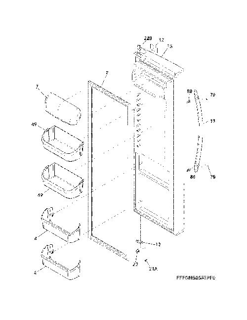Frigidaire FGHS2631PF4A Refrigerator Parts