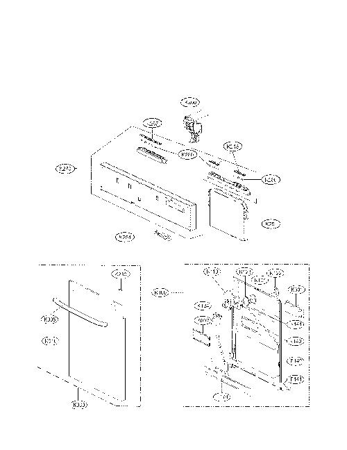 LG LDF7774ST Dishwasher Parts