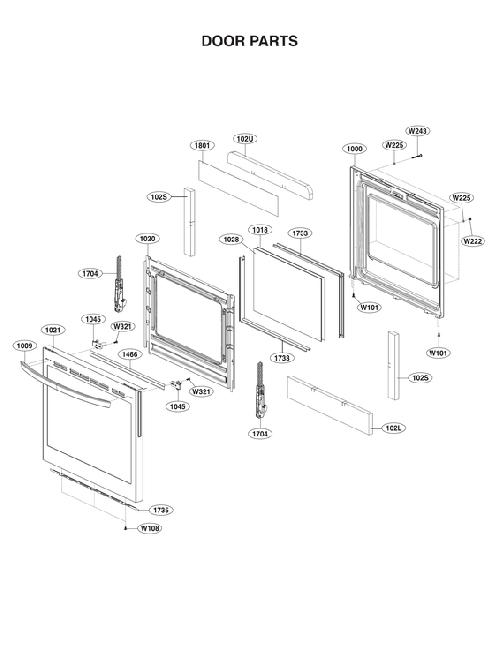 LG LREL6325F Leveling Leg