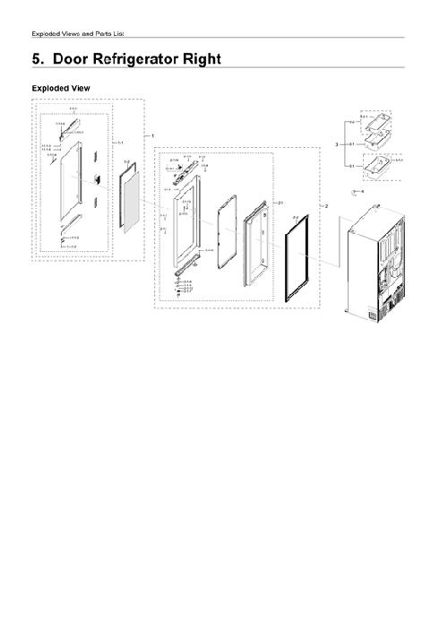 Samsung RF22R7351SR/AA French Door Flapper Guide Genuine OEM