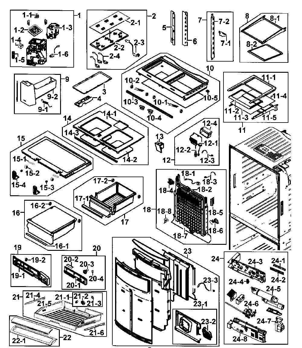 Samsung RF263BEAESR/AA Replacement Parts (OEM)