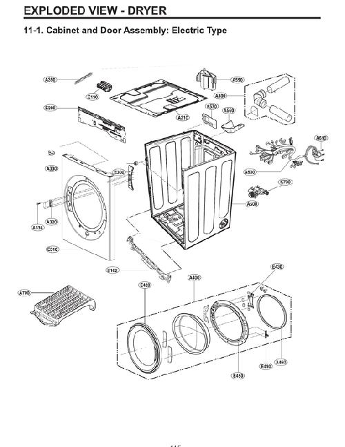 LG WKEX200HBA Pressure Switch Assembly