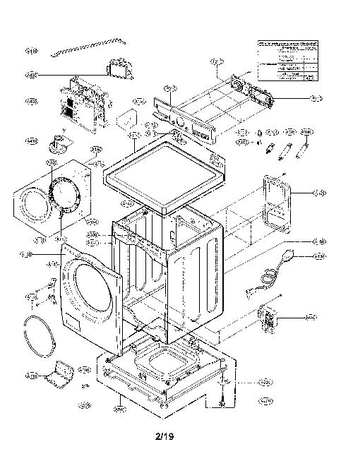LG WM3500CW Washing Machine Parts