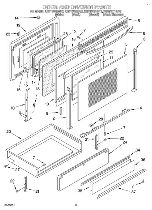 KitchenAid KGST307HBT2 Range - Oven/Stove Parts