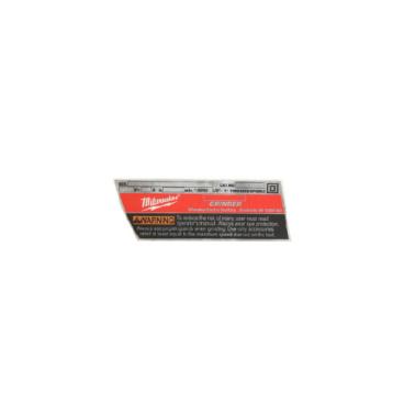 Milwaukee Part# 12-20-0115 Service Nameplate Kit - Genuine OEM