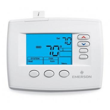White Rodgers Part# 1F83-0422 Emerson Universal Non-Programmable Thermostat w/ 4in Display, Blue (OEM)