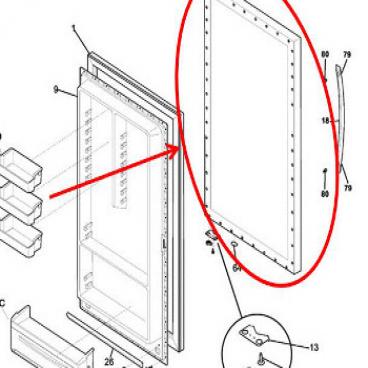 Frigidaire Part# 297316564 Door Panel (OEM) Outer