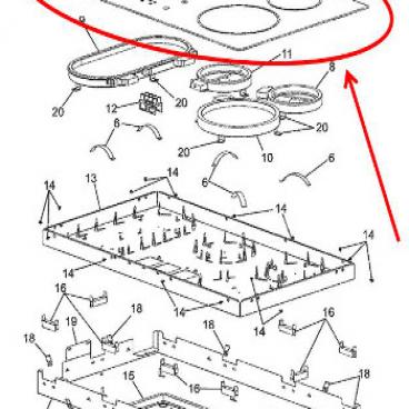 Frigidaire Part# 305379384 Maintop Assembly (OEM)