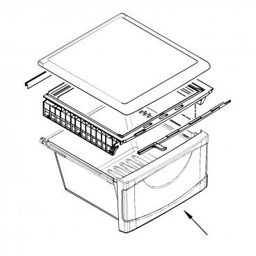 Amana AS2626GEKB Crisper Pan (Large) - Genuine OEM